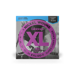 D'Addario EXL120-7 09-54 Super Light 7-String Electric Guitar Strings
