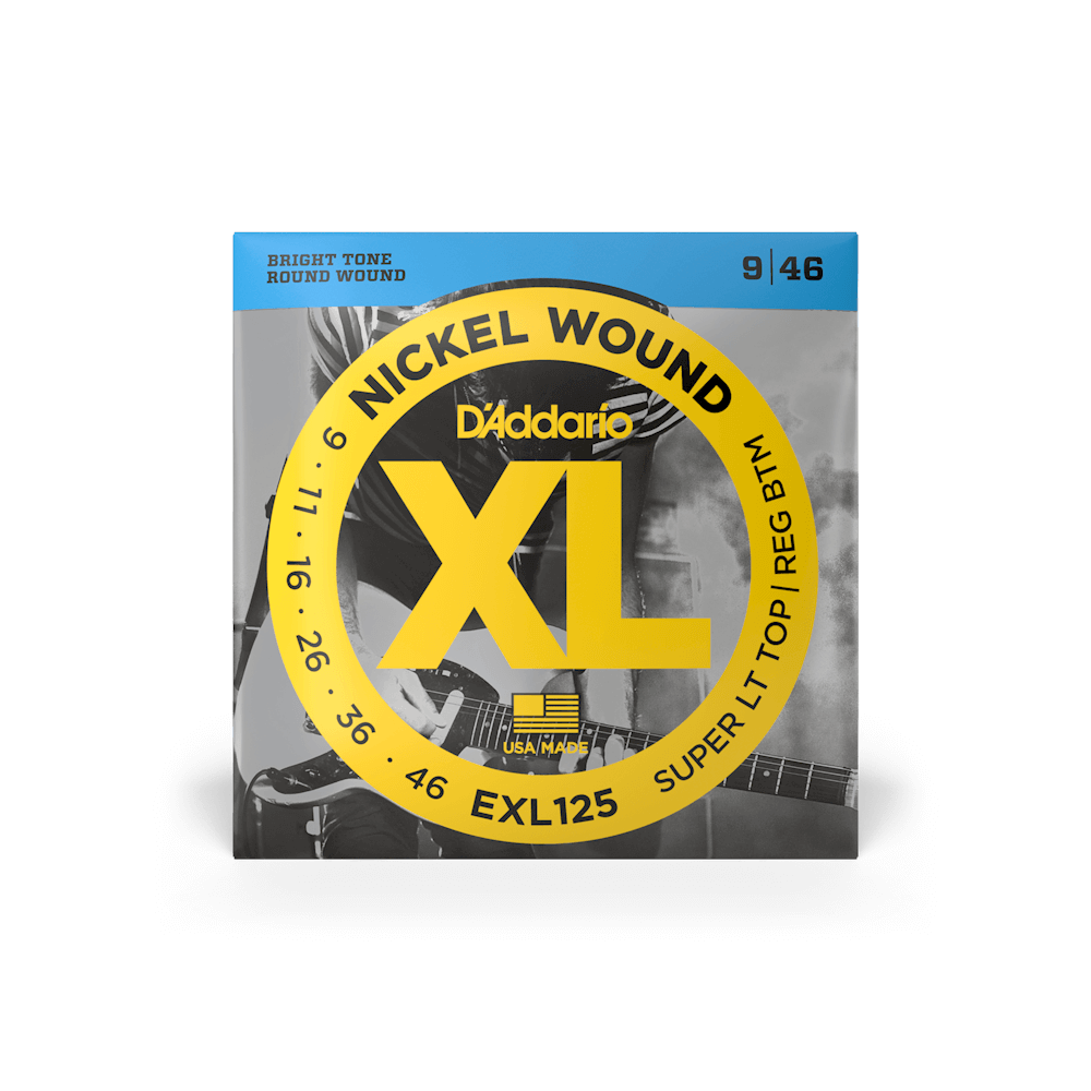 D'Addario EXL125 09-46 Super Light Top/Regular Bottom Electric Guitar Strings
