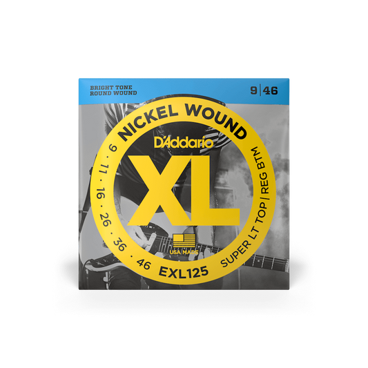 D'Addario EXL125 09-46 Super Light Top/Regular Bottom Electric Guitar Strings