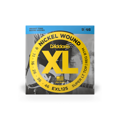 D'Addario EXL125 09-46 Super Light Top/Regular Bottom Electric Guitar Strings