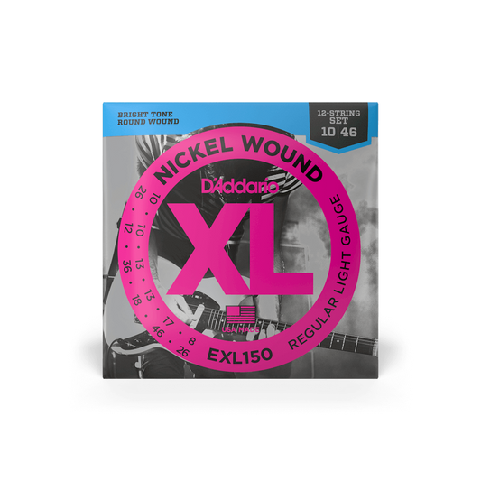 D'Addario EXL150 10-46 Regular Light 12-String Electric Guitar Strings