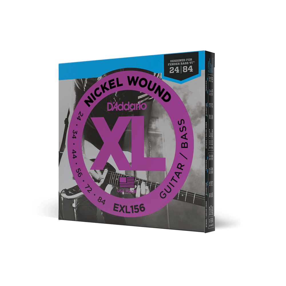 D'Addario EXL156 24-84 Fender Bass VI Electric Guitar Strings