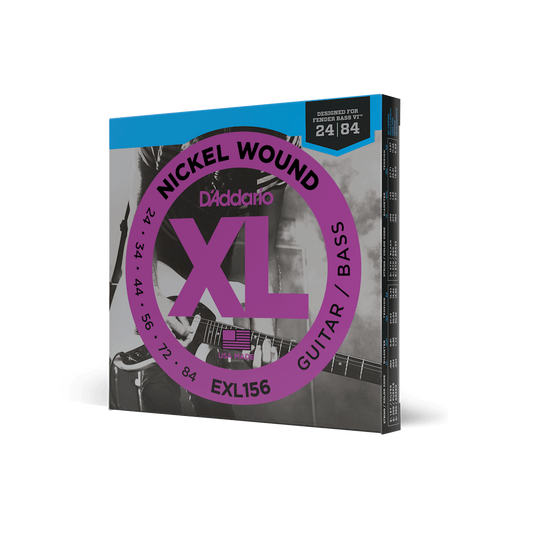 D'Addario EXL156 24-84 Fender Bass VI Electric Guitar Strings