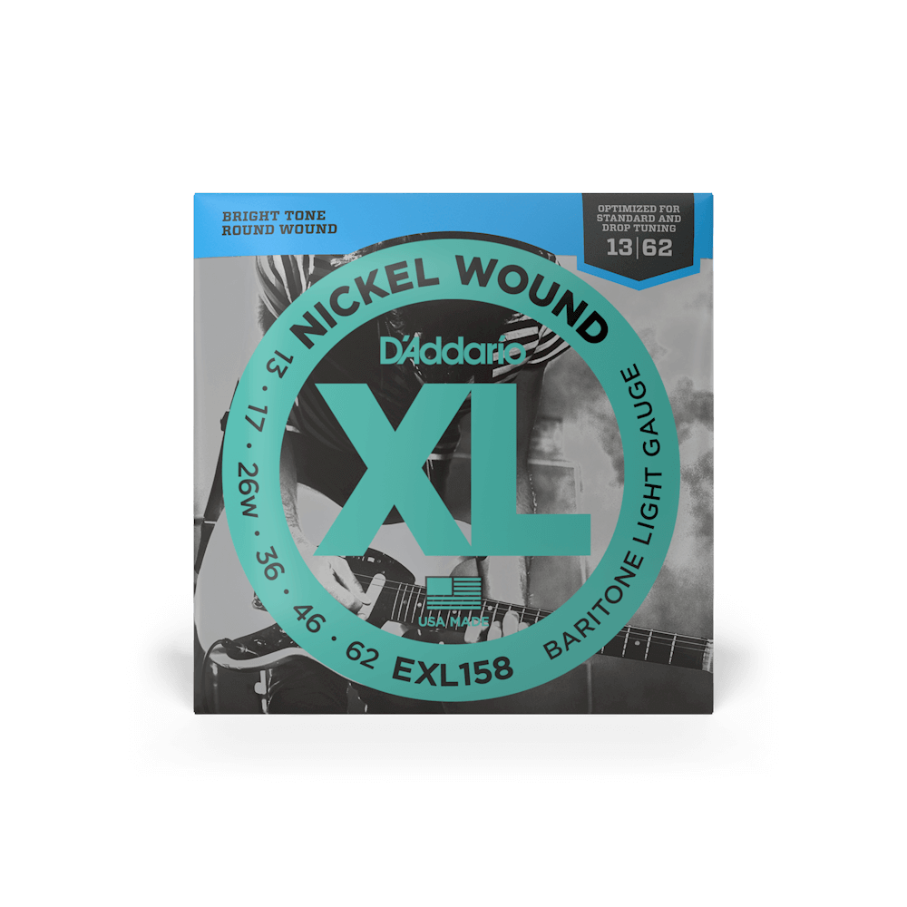 D'Addario EXL158 13-62 Light Baritone Electric Guitar Strings