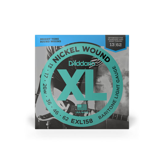 D'Addario EXL158 13-62 Light Baritone Electric Guitar Strings