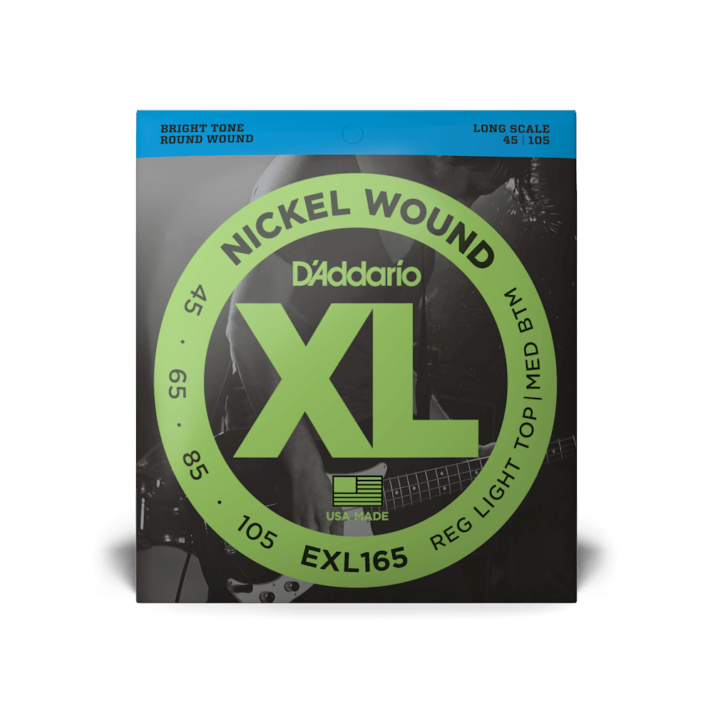 D'Addario EXL165 45-105 Regular Light Top/Medium Bottom Long Scale Bass Strings