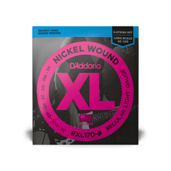 D'Addario EXL170-8 45-100 Regular Light Long Scale 8-String Bass Strings