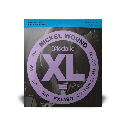 D'Addario EXL190 40-100 Custom Light Long Scale Bass Strings