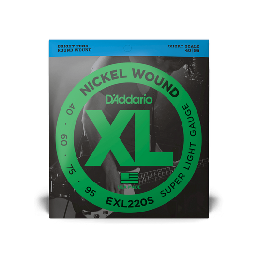 D'Addario EXL220S 40-95 Super Light Short Scale Bass Strings