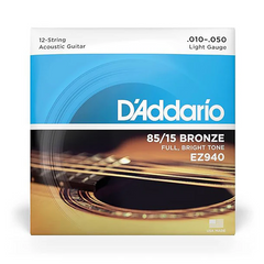 D'Addario EZ940 Acoustic 12-String Acoustic Guitar Strings - 10-50