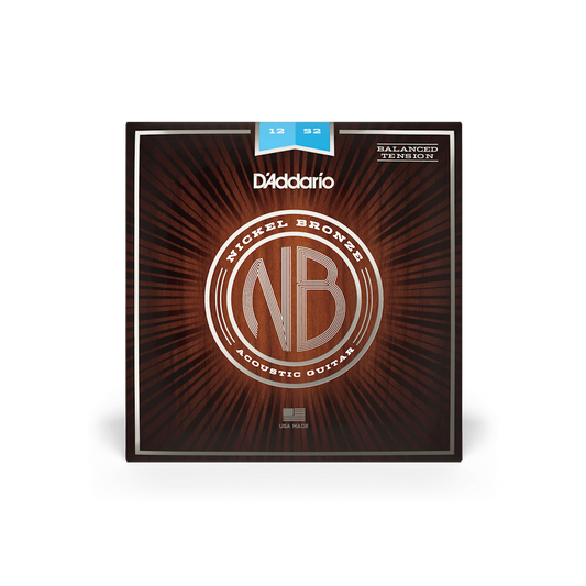 D'Addario NB1252BT 12-52 Light Balanced Tension Acoustic Guitar Strings
