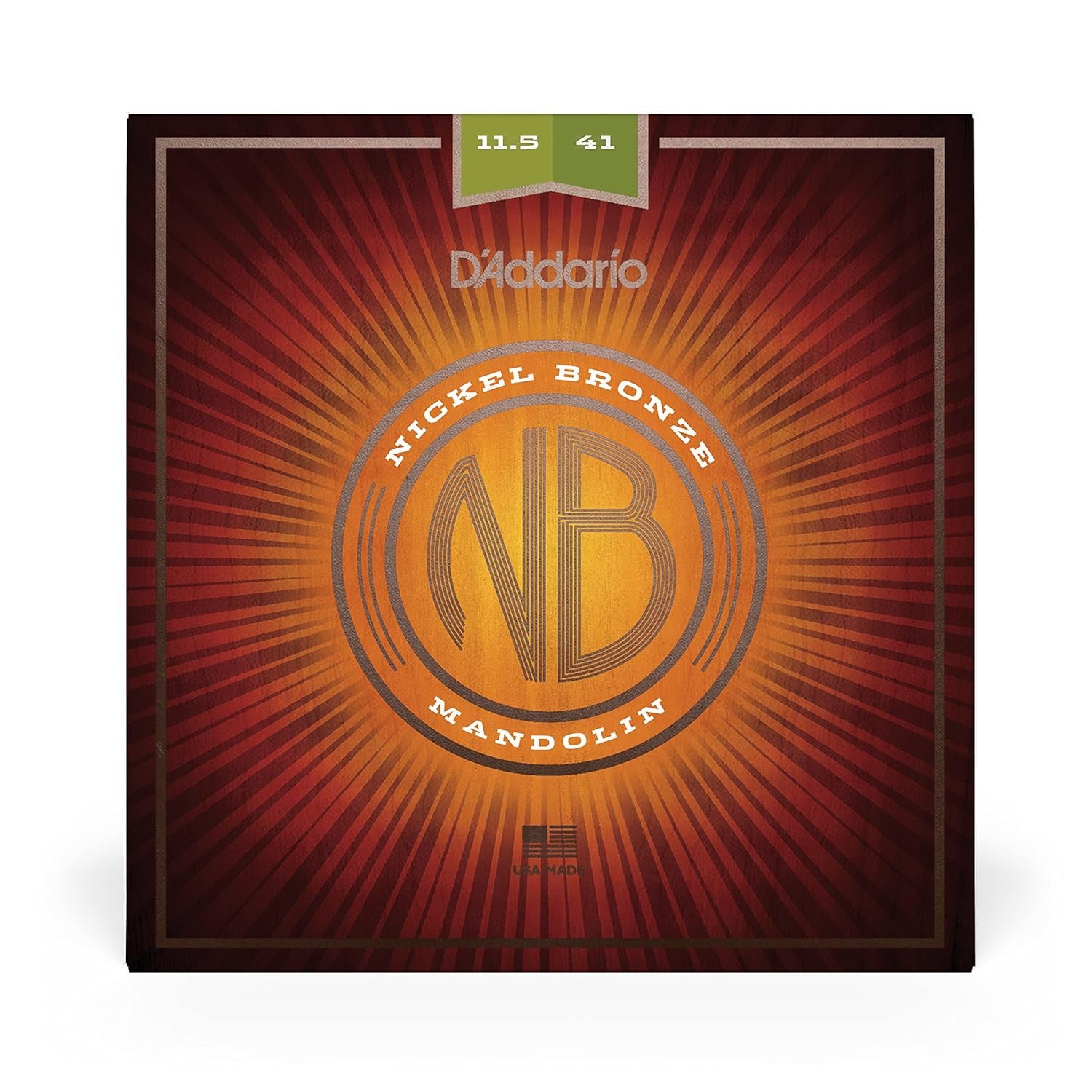 D'Addario NBM11541 11.5-41 Medium Heavy, Nickel Bronze Mandolin Strings