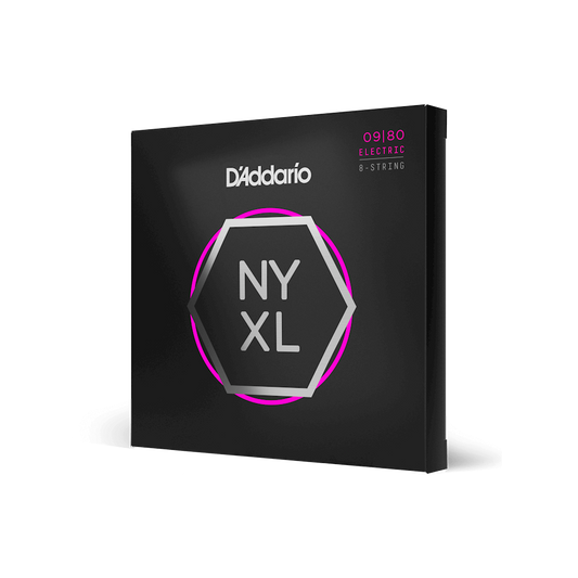 D'Addario NYXL0980 09-80 Super Light 8-String Electric Guitar Strings