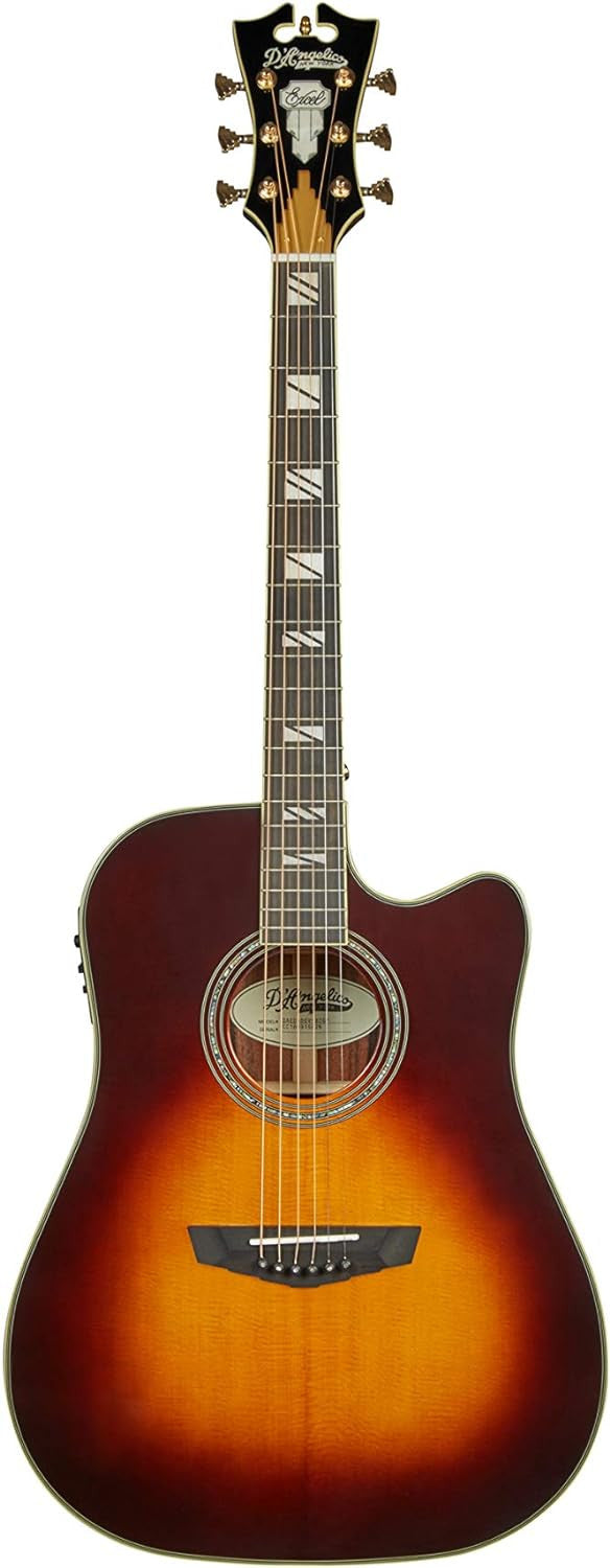 D'Angelico Acoustic Guitar Excel Bowery with Cutaway Electronics - Vintage Sunburst	DAED500VSB2GP