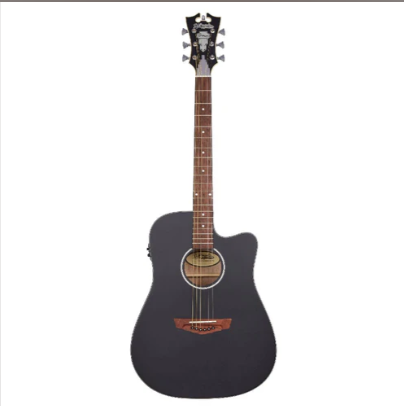 D'Angelico Acoustic Guitar Premier Bowery CS with Cutaway Electronics - Matte Black DAPCSD500MBLKCPEX