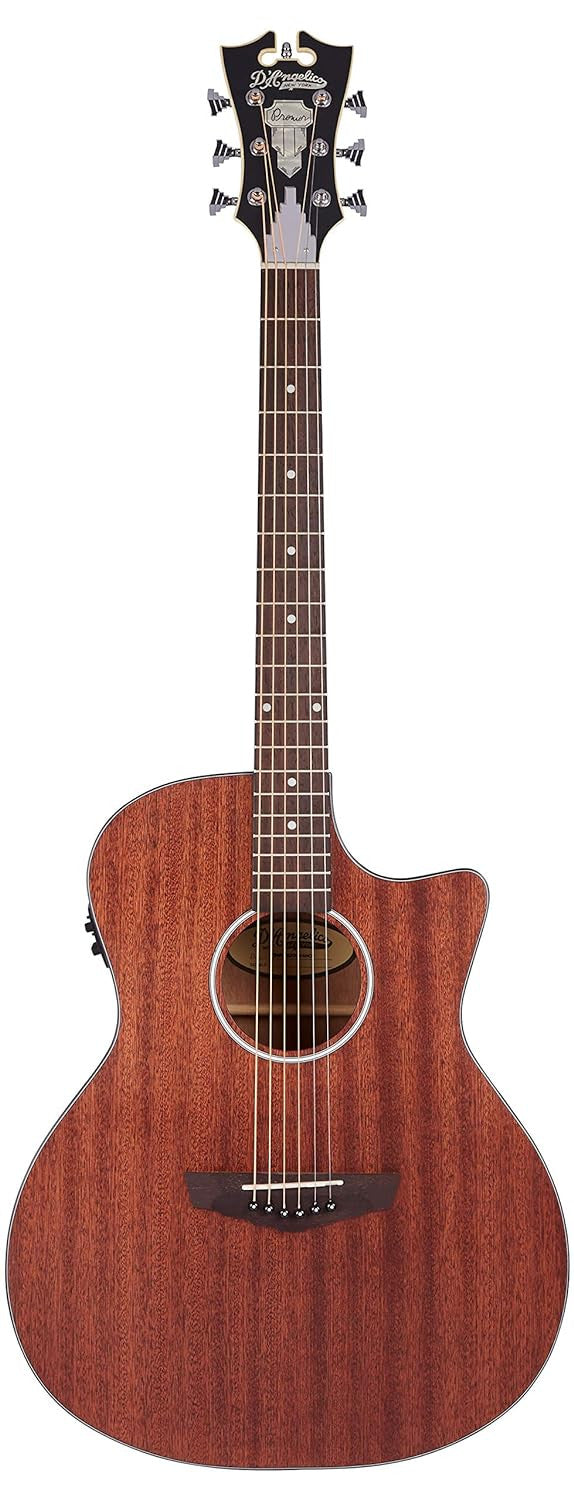 D'Angelico Acoustic Guitar Premier Series Gramercy LS with Cutaway Electronics - Natural Mahogany Satin DAPLSG200MAHCP