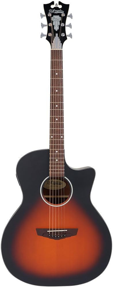 D'Angelico Acoustic Guitar Premier Series Gramercy LS with Cutaway Electronics - Satin Vintage Sunburst DAPLSG200SVSBCP