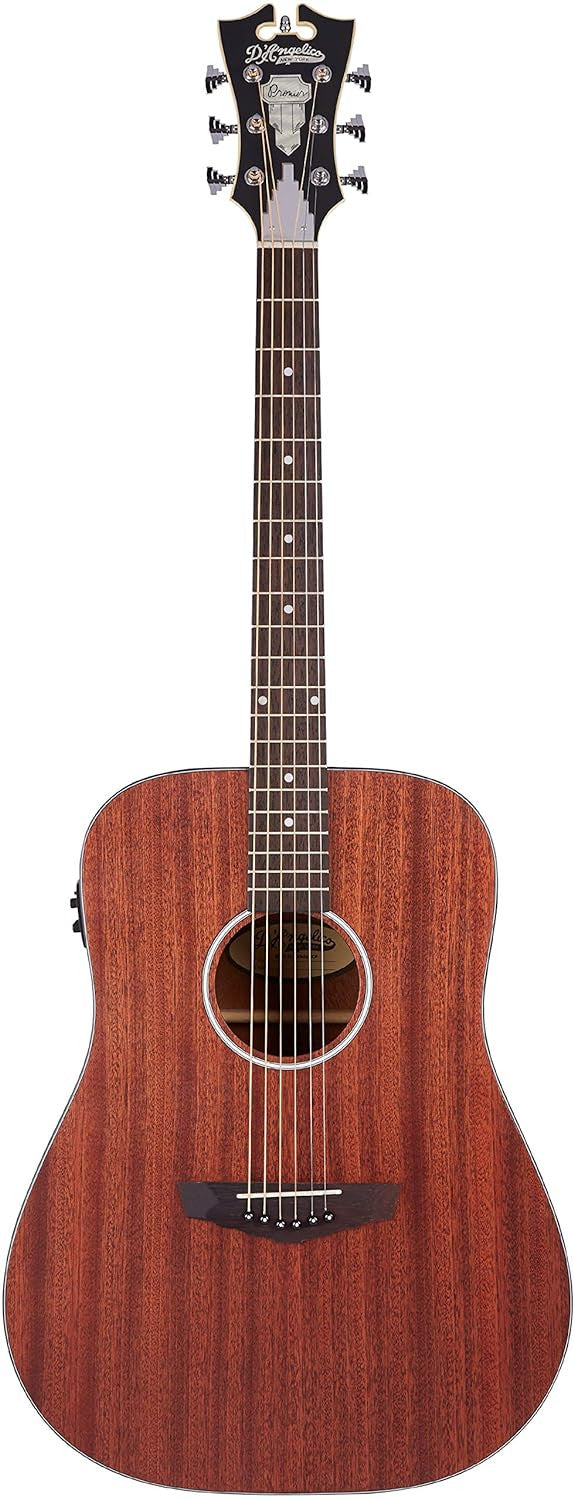 D'Angelico Acoustic Guitar Premier Series Lexington LS with Electronics - Natural Mahogany Satin DAPLSD300MAHCP