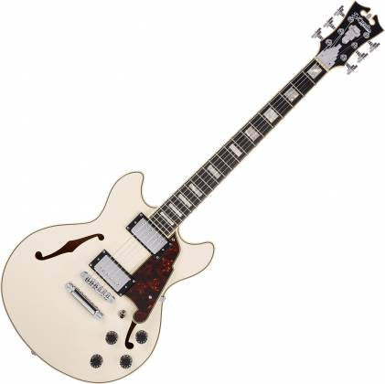 D'Angelico Electric Guitar Semi Hollow Premier Mini DC Stopbar Champagne DAPMINIDCCMPCSCB