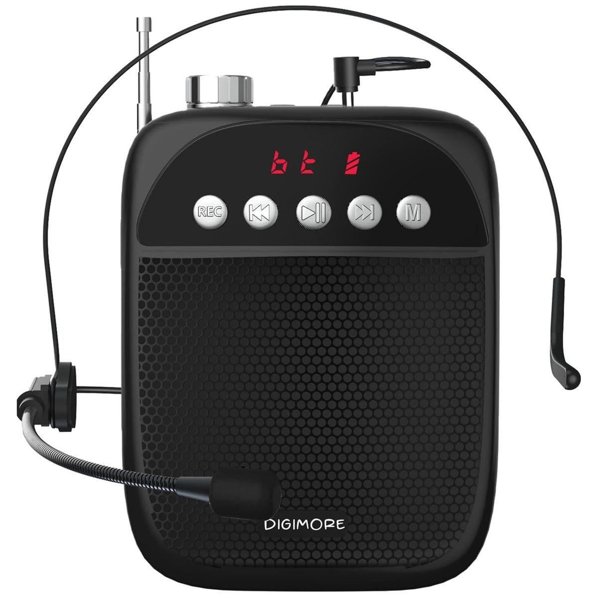 Digimore D-1220 10W Portable Voice Amplifier, BT 5.0, MP3, FM, TF, Recording, 8H Battery