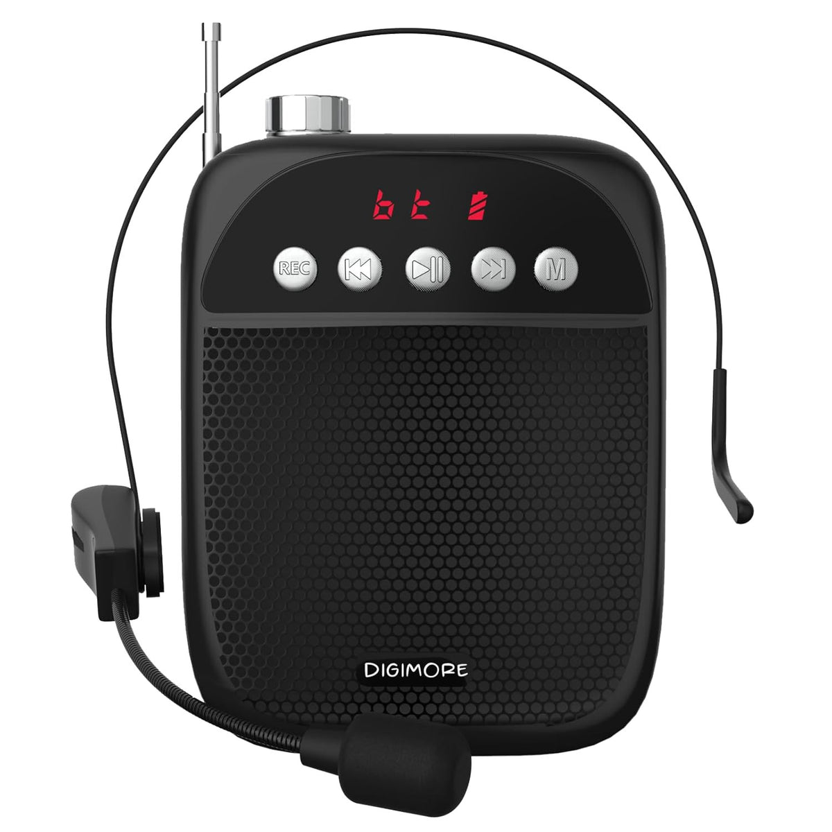 Digimore D-1230 Wireless Voice Amplifier,10W Speaker, BT 5.0, MP3, FM, TF, Recording, 8H Battery
