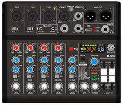 Digimore D-240, 7-Channel DJ Mixer with Bluetooth, MP3, USB, and 88 DSP Effects