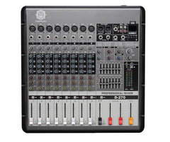 Digimore D-270 12-Channel 8000W Digital Mixer with DJ FX, 7-Band EQ, Built-in Amp, USB/SD/FM Outputs