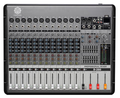Digimore D-280 12-Channel 6000W Powered Mixer with USB, 14 Mic Preamps, Effects