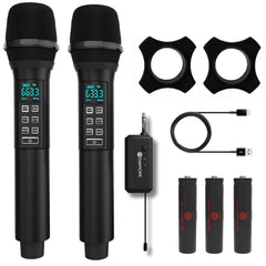 DIGIMORE D-356 UHF Dual Wireless Microphone System with in-Built Sound Card