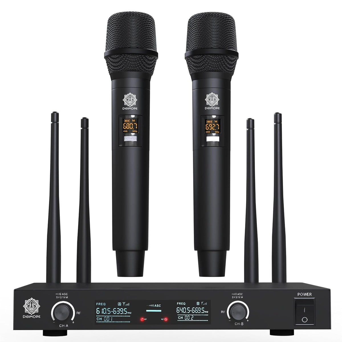 Digimore D-390 UHF Wireless Mic System , 100m Range , Adjustable Frequency