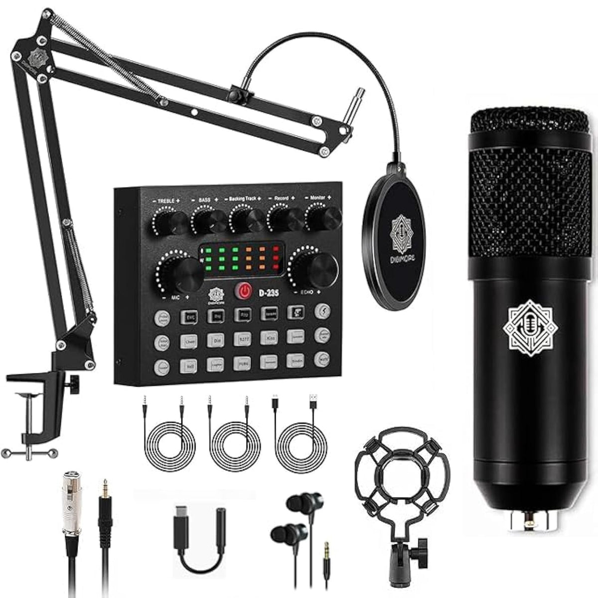 Digimore D-430 Condenser Mic Kit with V8 Sound Card