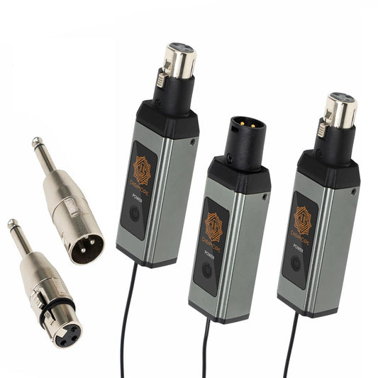 Digimore D-720 Wireless XLR & Guitar Transmitter/Receiver, 164ft Range,  Rechargeable Battery