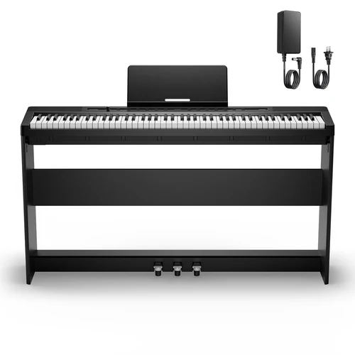 Donner DEP-16S 88-Key Weighted Digital Piano with Stand - Black
