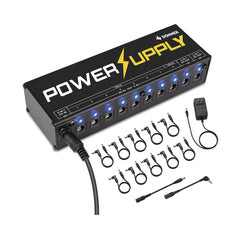 Donner DP-1 Guitar Pedal Power Supply with 10 Isolated DC Outputs