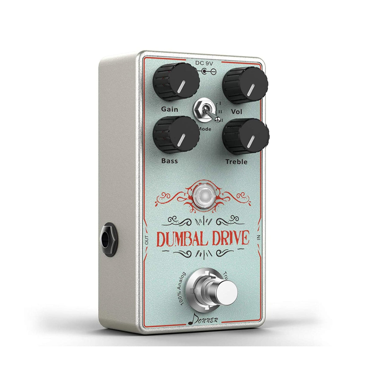 Donner Dumbal Drive Overdrive Pedal with 2-Band EQ and True Bypass