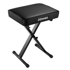 Donner EC2060 Adjustable Piano Bench, Foldable X-Style - Black