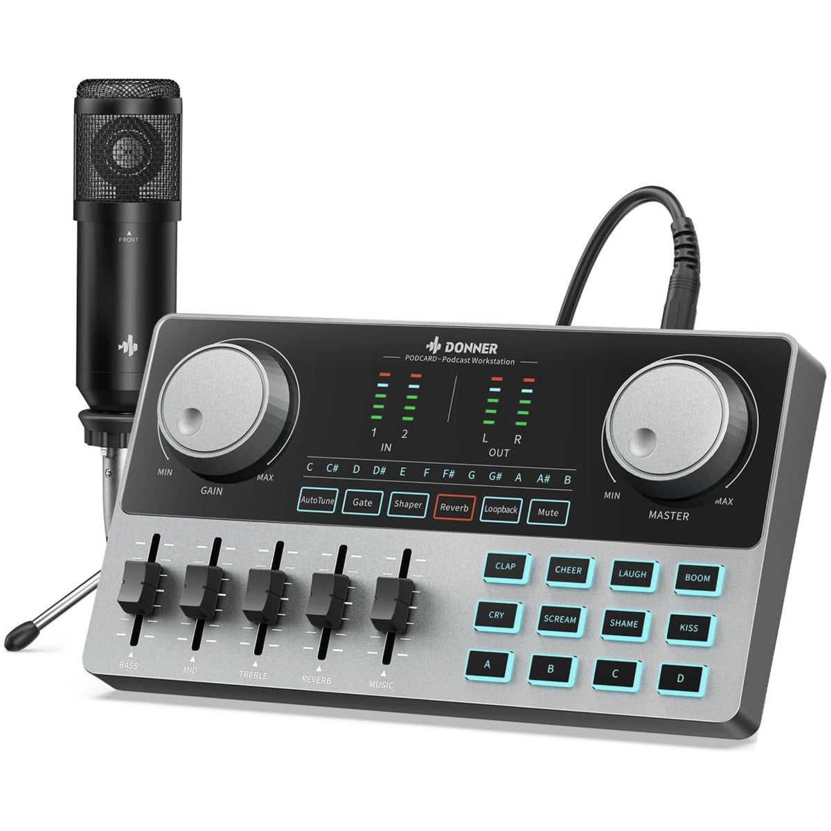 Donner EC2818 Donner Professional Podcast Kit with Condenser Microphone for PC/Phone