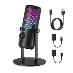 Donner NeoTrack LX USB Gaming Microphone with LED, Shock Mount, & Gain Control for PC/Mac/Phone