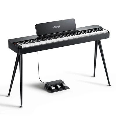 Donner OURA S100 88-Key Digital Piano with Bluetooth, MIDI, and Three Pedals