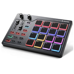 Donner STARRYPAD MIDI Drum Machine with 16 Pads, Faders, and Music Software