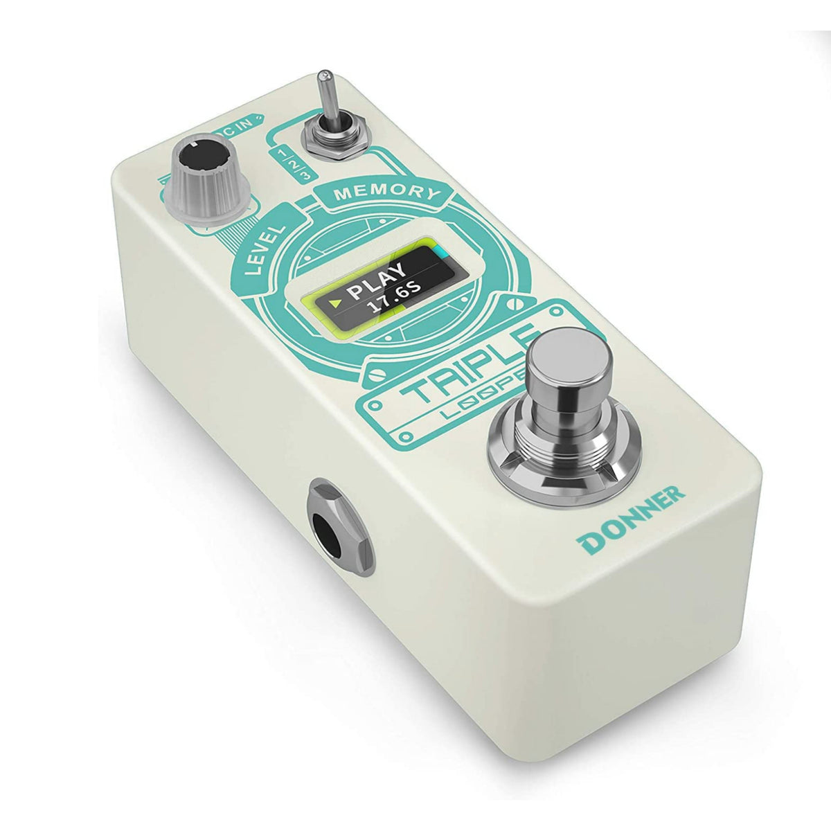Donner Triple Looper Pedal with 3 Loops, 30-Minute Time, Undo/Redo, True Bypass