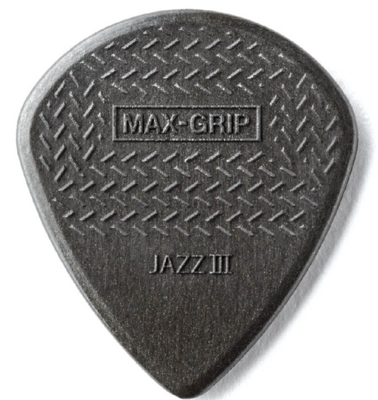 Dunlop 471R3C Guitar Pick Nylon Max Grip Jazz III (24 PK)
