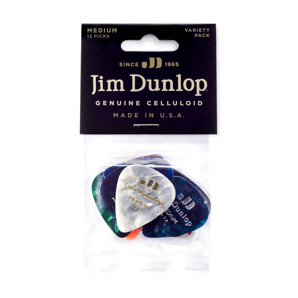 Dunlop PVP106 Guitar Pick Variety Pack Celluloid- Medium (12 PK)