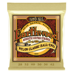Earthwood 80/20 Bronze Nylon Ball End Folk/Classical Guitar Strings 28 - 42 Gauge