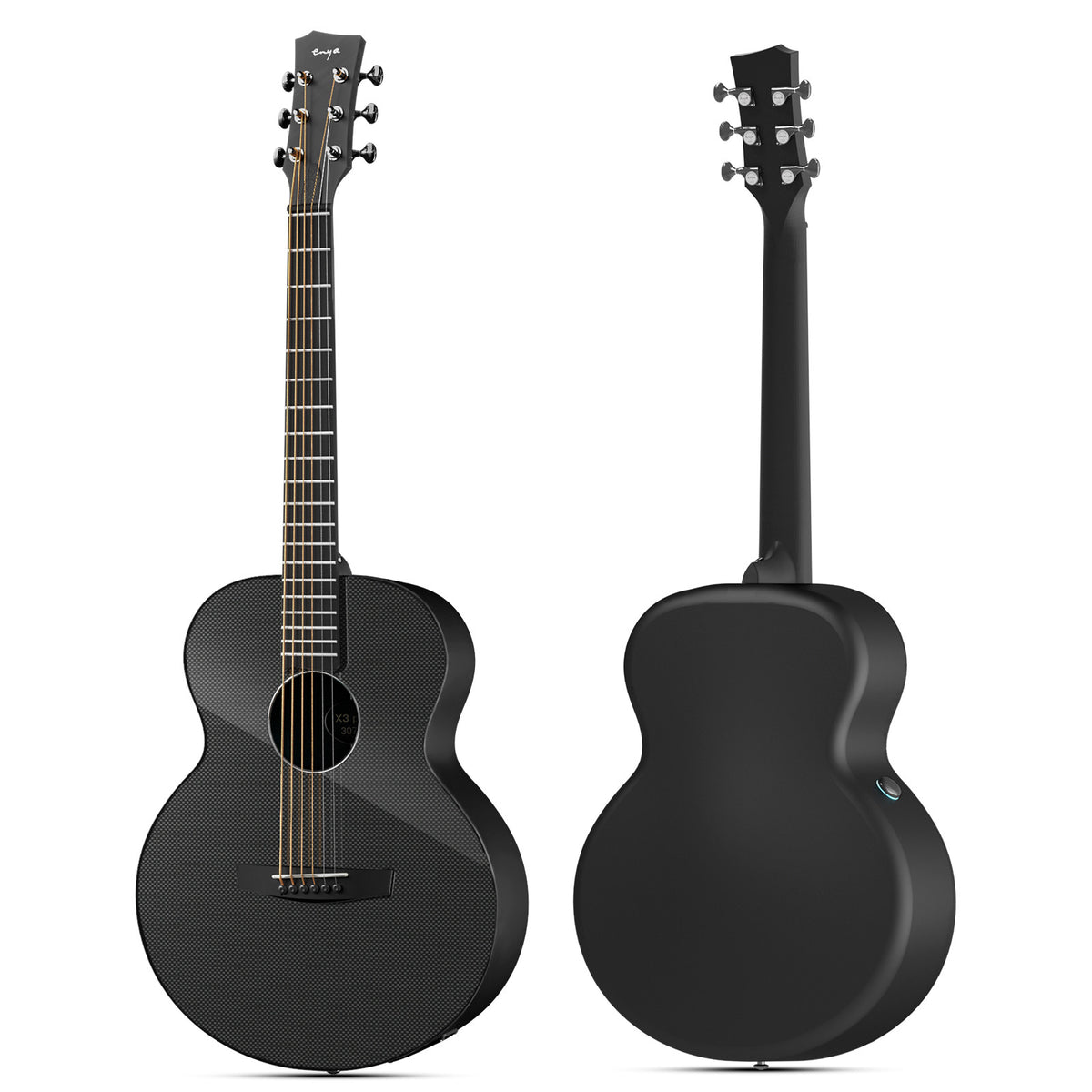 Enya EA-X3 Pro mini EQ TransAcoustic Guitar- Black Glossy