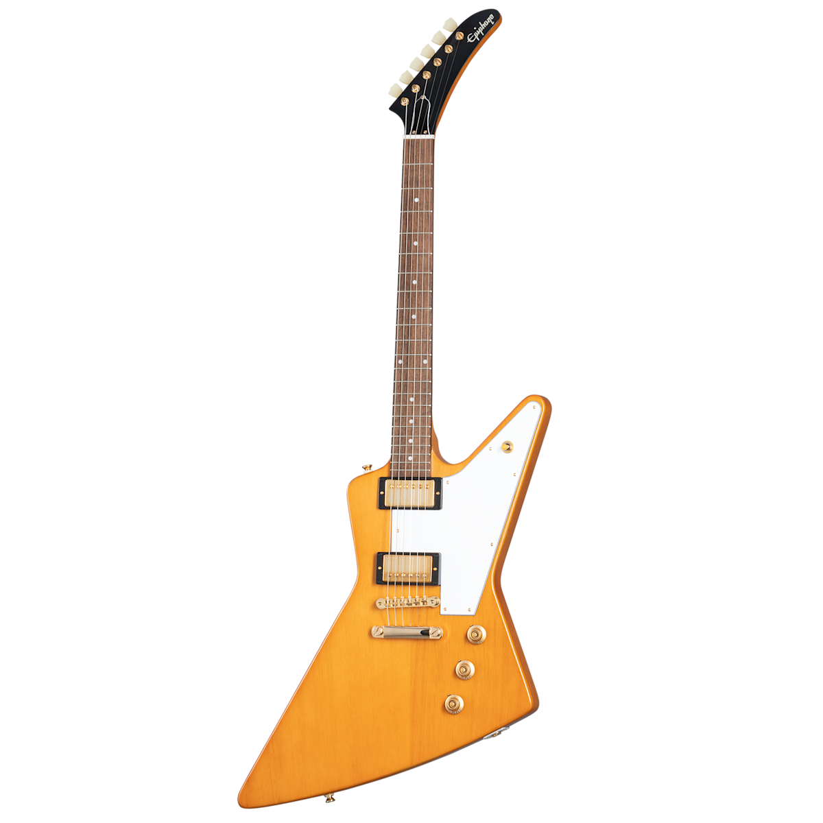 Epiphone 1958 Korina Explorer White Pickguard Electric Guitar - Aged Natural IGCKEXWANAGH1