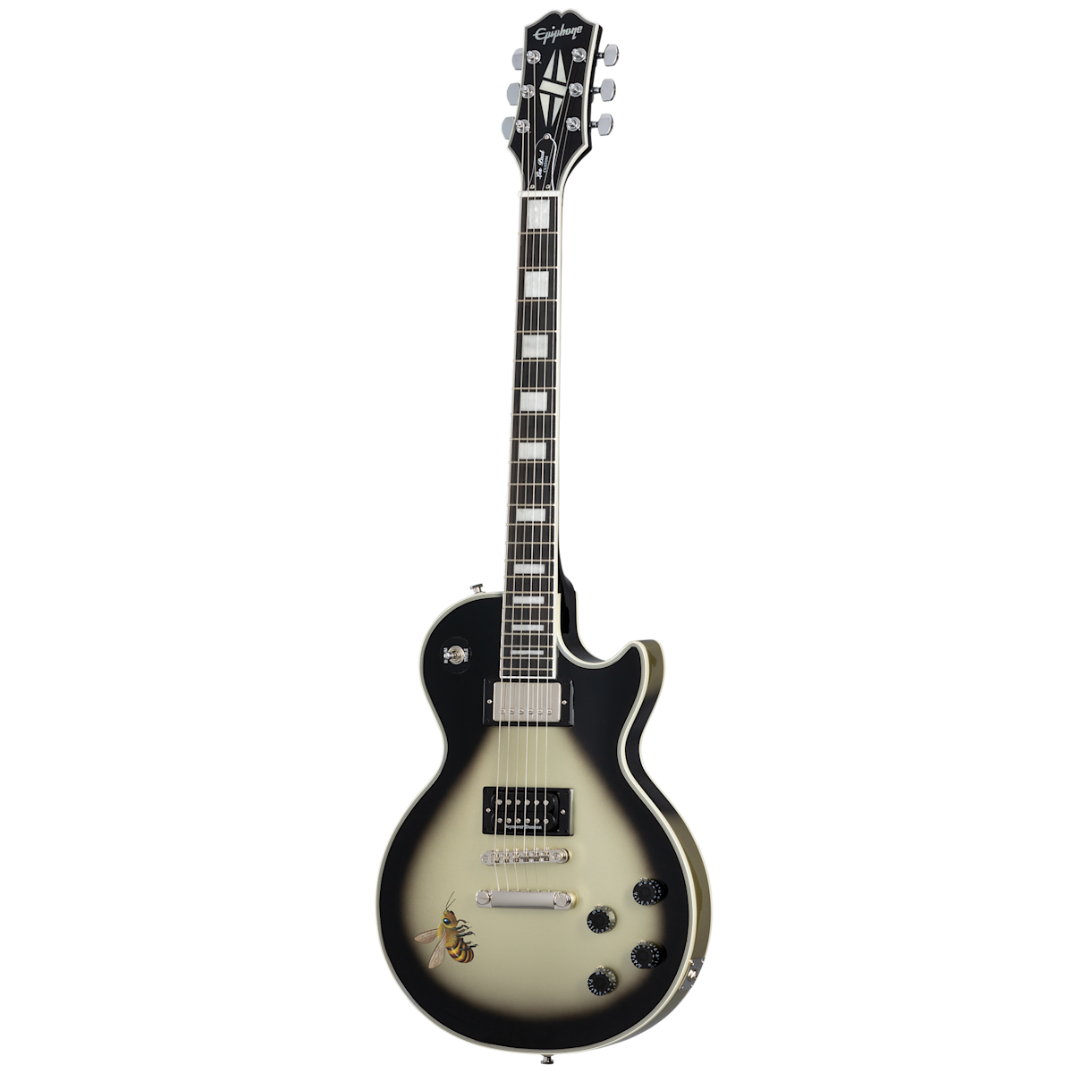 Epiphone Adam Jones Les Paul Custom Art Collection Electric Guitar - Mark Ryden's "Queen Bee," Antique Silver Burst