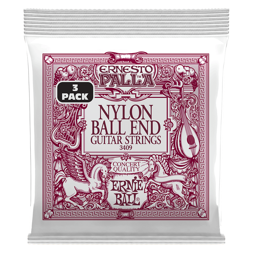 Ernesto Palla Nylon Ball End Classical Guitar Strings - Black & Gold - 3 Pack