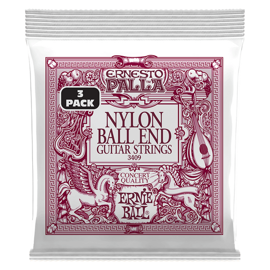 Ernesto Palla Nylon Ball End Classical Guitar Strings - Black & Gold - 3 Pack