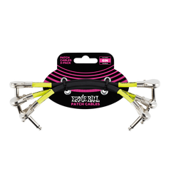 Ernie Ball Classic Patch Cable Flat Angle/Flat Angle 6in - 3 Pack